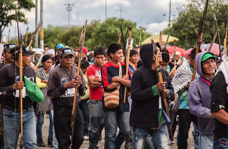 En jornada de #Agroindignados comunidades indígenas exigen el cese de la estigmatización