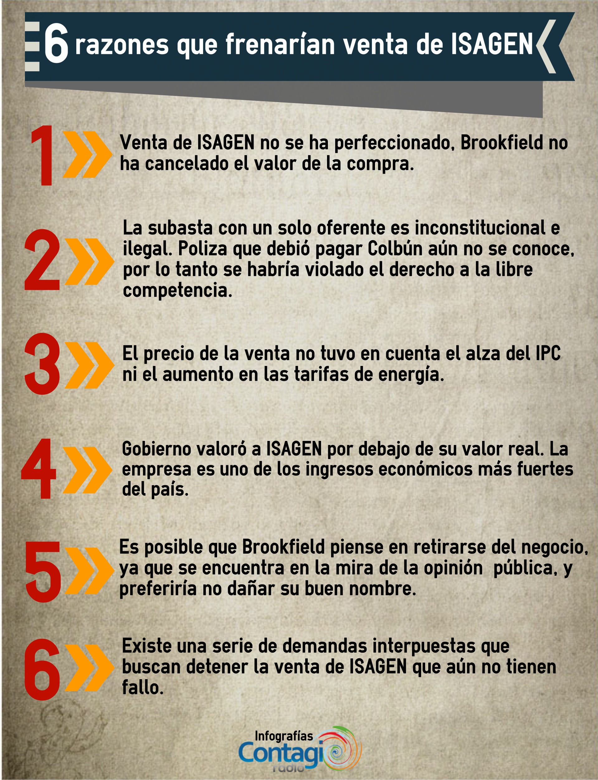 6 razones que frenarian venta de Isagen