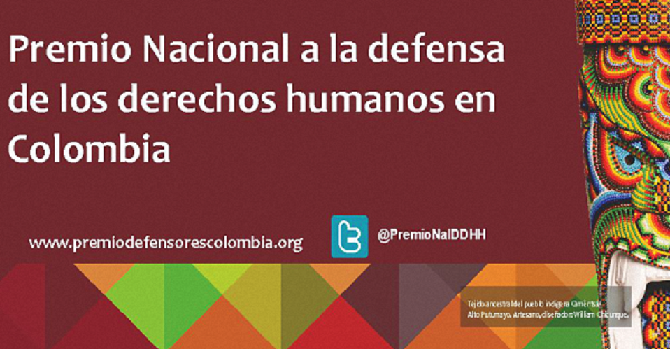 Estos son los finalistas al Premio Nacional a la Defensa de los Derechos Humanos