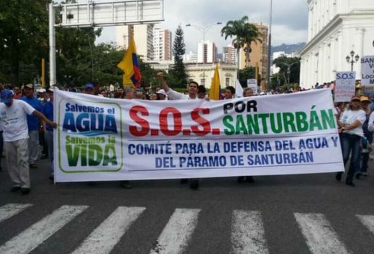 Masiva marcha en Santander exige que se proteja el páramo de Santurbán