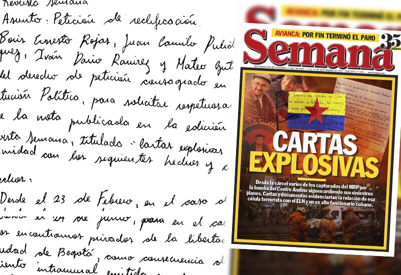Exigen a la Revista Semana rectificar artículo "cartas explosivas" por falso y tendencioso