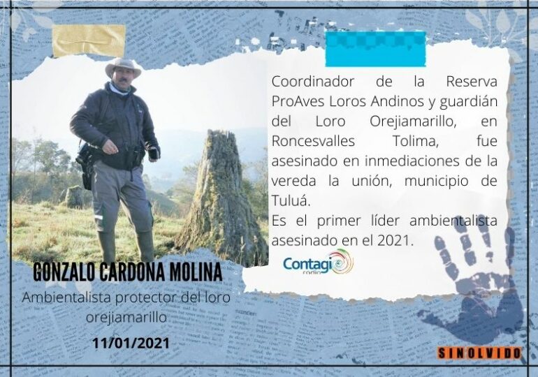 Asesinan a lider ambientalista Gonzalo Cardona Molina