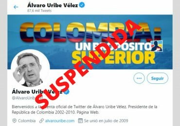 Presión ciudadana logra suspensión de cuenta de Twitter de Álvaro Uribe