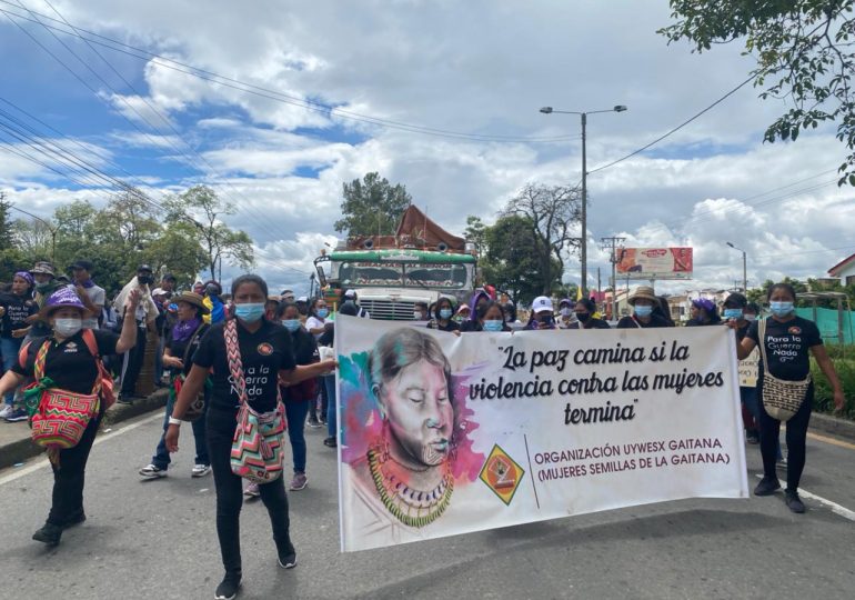 Mujeres se movilizan en defensa de la vida y los territorios en Popayán