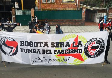 Jóvenes rechazaron la presencia del partido de ultraderecha VOX en Bogotá