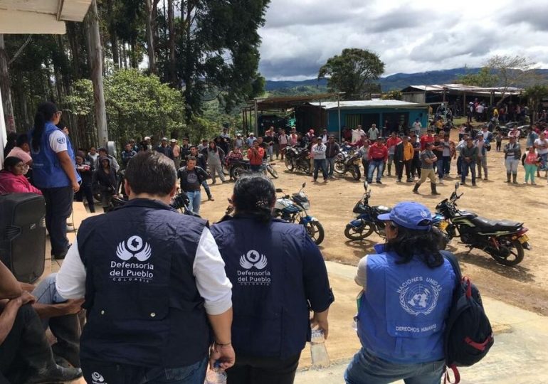 Hay riesgo de desplazamiento de 900 personas en La Plata, Huila por enfrentamientos: Defensoría del Pueblo